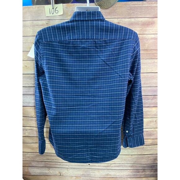 UNTUCKit Shirt Mens Medium Blue Check Slim Long Sleeve Wrinkle Free - Picture 2 of 8